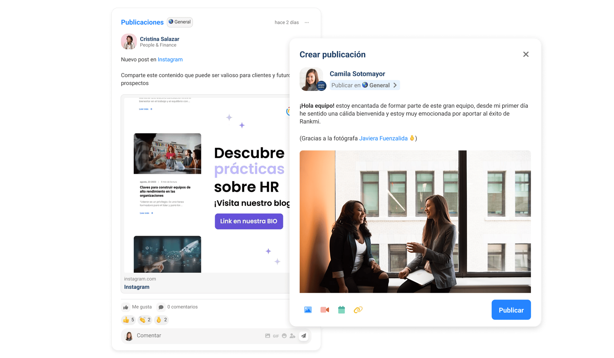 Publicaciones y Grupos